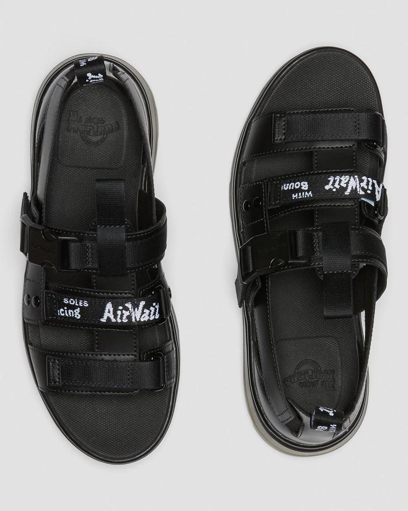 Dr Martens Pearson Iced Vrijetijds Sandalen Met Riem Heren Zwart | NL 166EBC